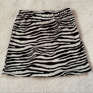 Zebra Print Mini Skirt